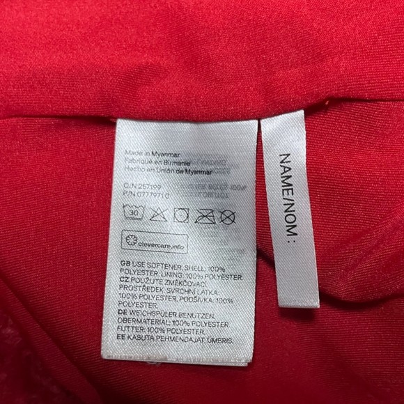 H&M Girls Faux Fur Jacket Cherry Red Furry Outerwear Coat Size 2-4 years Casual - Picture 7 of 10